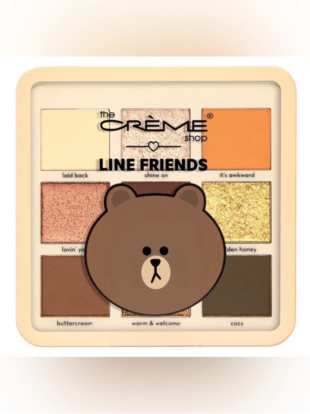 The Crème Shop x LINE FRIENDS Brown 9-Color Eyeshadow Palette | NIP